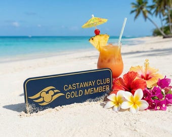 Disney Cruise-magneet Castaway Club-status | Deurmagneet cruiseschip | Aangepaste 3D Disney-scheepsmagneet I Fish Extender Gift I 3D-geprint