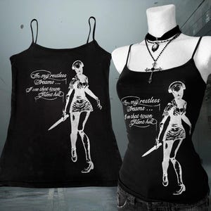 Silent Hill Nurse Handmade Top – &quot;In My Restless Dreams&quot; | Gothic Horror Camisole | Dark Gamer Girl Clothing