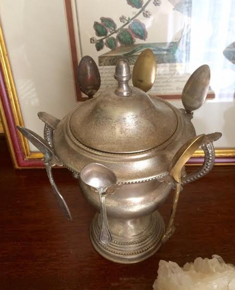 Vintage Collectible Victorian Spoon Holder and Sugar Bowl Etsy