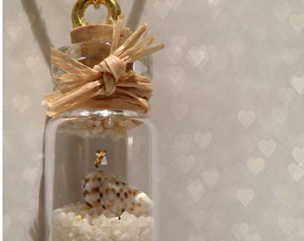 Miniature Beach Bottle Pendant