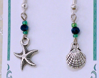 Starfish and Clamshell Earrings