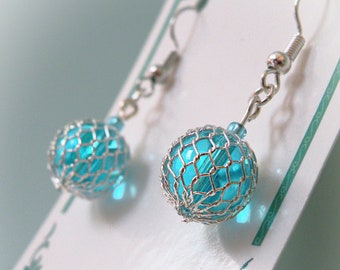 Captured Mermaid Tears - Drop Earrings