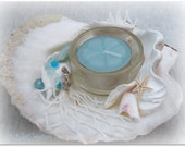 Scallop Shell Mermaid Tealight Candle