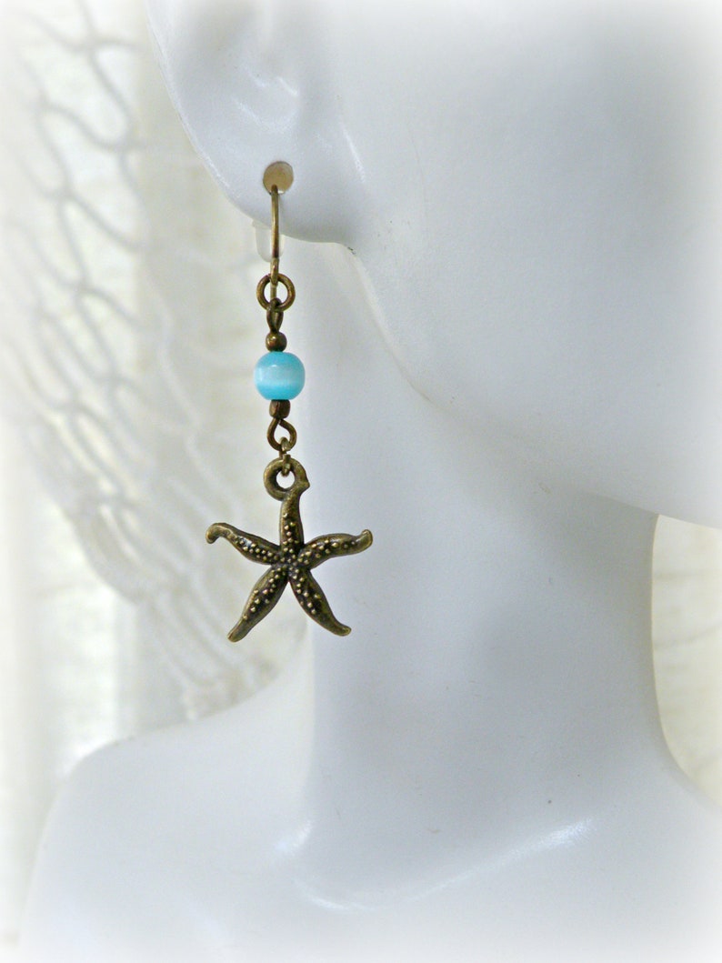 Starfish Drop Earrings image 3