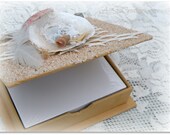 Nautical Notepad Holder - Sand and Seashells