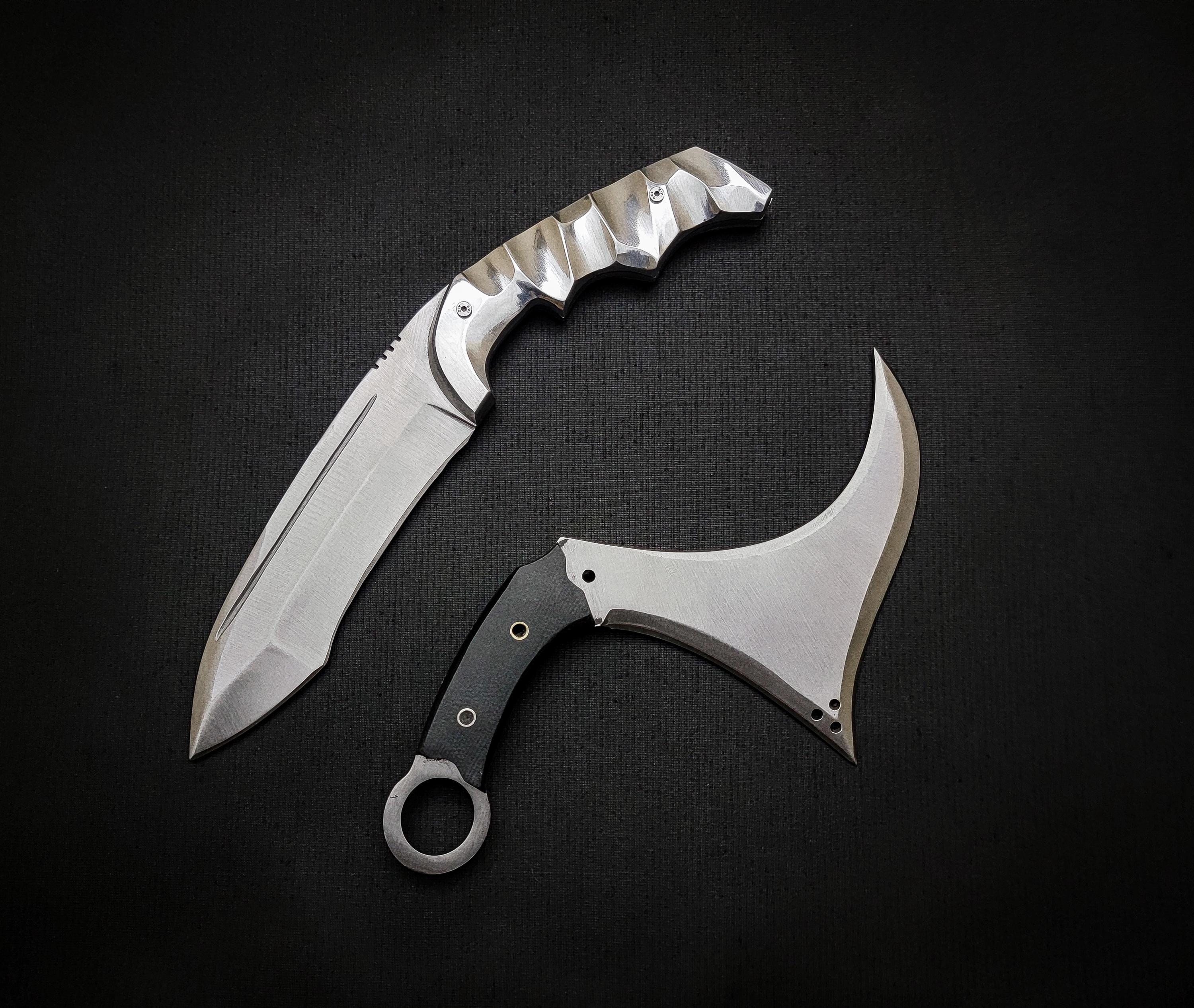 Tekken 8 Victor Chevalier Replica Knives: D2 Steel Blade, Leather