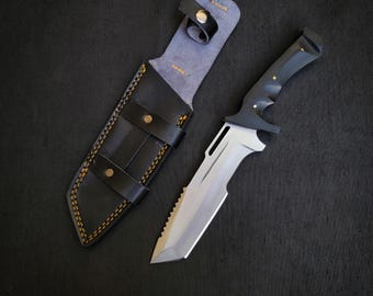 Dead by Daylight Legion Inspired Hunting Replica Knife with Leather Sheath