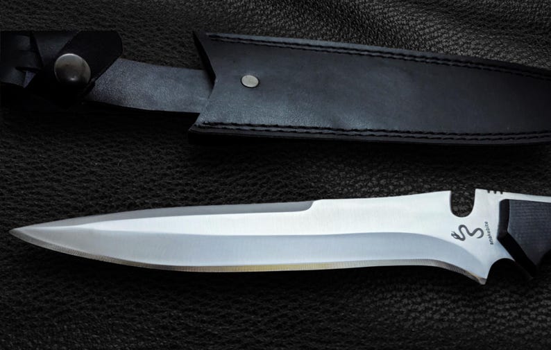 Handmade Jack Krauser Knife Replica: D2 Steel Blade, Leather Sheath image 9