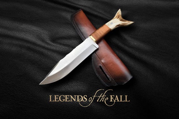 Legends of the Fall Replica Knife: Handmade Stainless Steel Blade, Antler Handle
