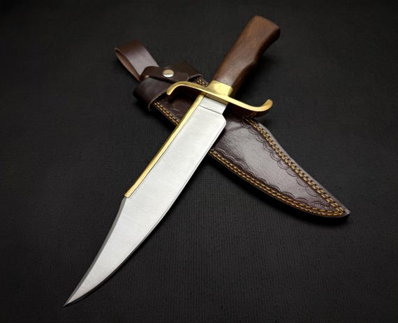 Handmade D2 Steel Alamo Musso Bowie Knife With Leather Sheath - Etsy