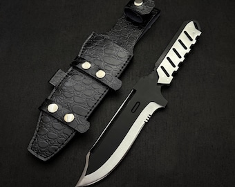 MGS4 Old Snake Replica Knife: Full Tang, Leather Sheath