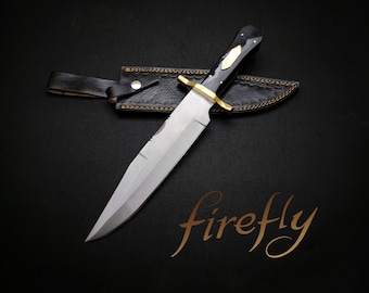 Firefly Jayne Cobb Bowie Knife Replica: Handmade Full Tang with Leather Sheath