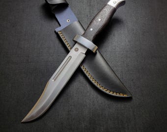 Resident Evil Requiem Leon Kennedy Knife with Leather Sheath | Re 9 Replica Props