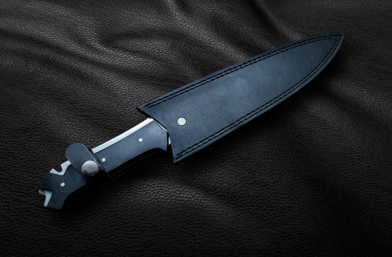 Handmade Jack Krauser Knife Replica: D2 Steel Blade, Leather Sheath image 7