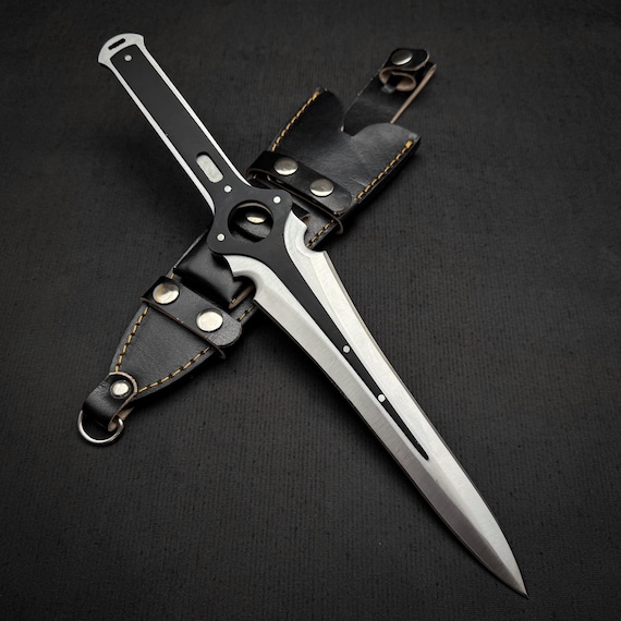 Persona 5 Joker Dagger Replica | Full Tang D2 Steel Knife with Leather Sheath