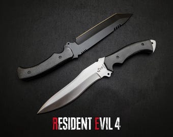 Resident Evil 4 Remake Ada Wong Tactical Knife & Elite Knife Replica con fodero in pelle / Accessori di gioco / Regalo per lui / Regalo di Natale