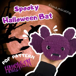 Entzückende Plüsch Halloween Fledermaus Häkelanleitung, PDF, anfängerfreundliche Amigurumi Fledermaus Anleitung, Halloween Stofftier DIY, digitaler Download