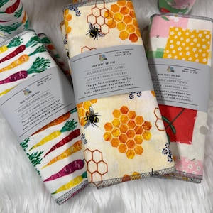 Reusable Cotton Paper Towels: Eco-Friendly Unpaper Towels, Set of 8