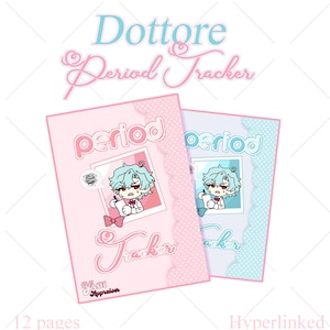 PINK Genshin Dottore Period Tracker (PDF) hyperlinked goodnotes, notability, etc. compatible