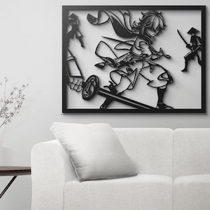 Anime Metal Wall Art: Laser Cut Manga Decor
