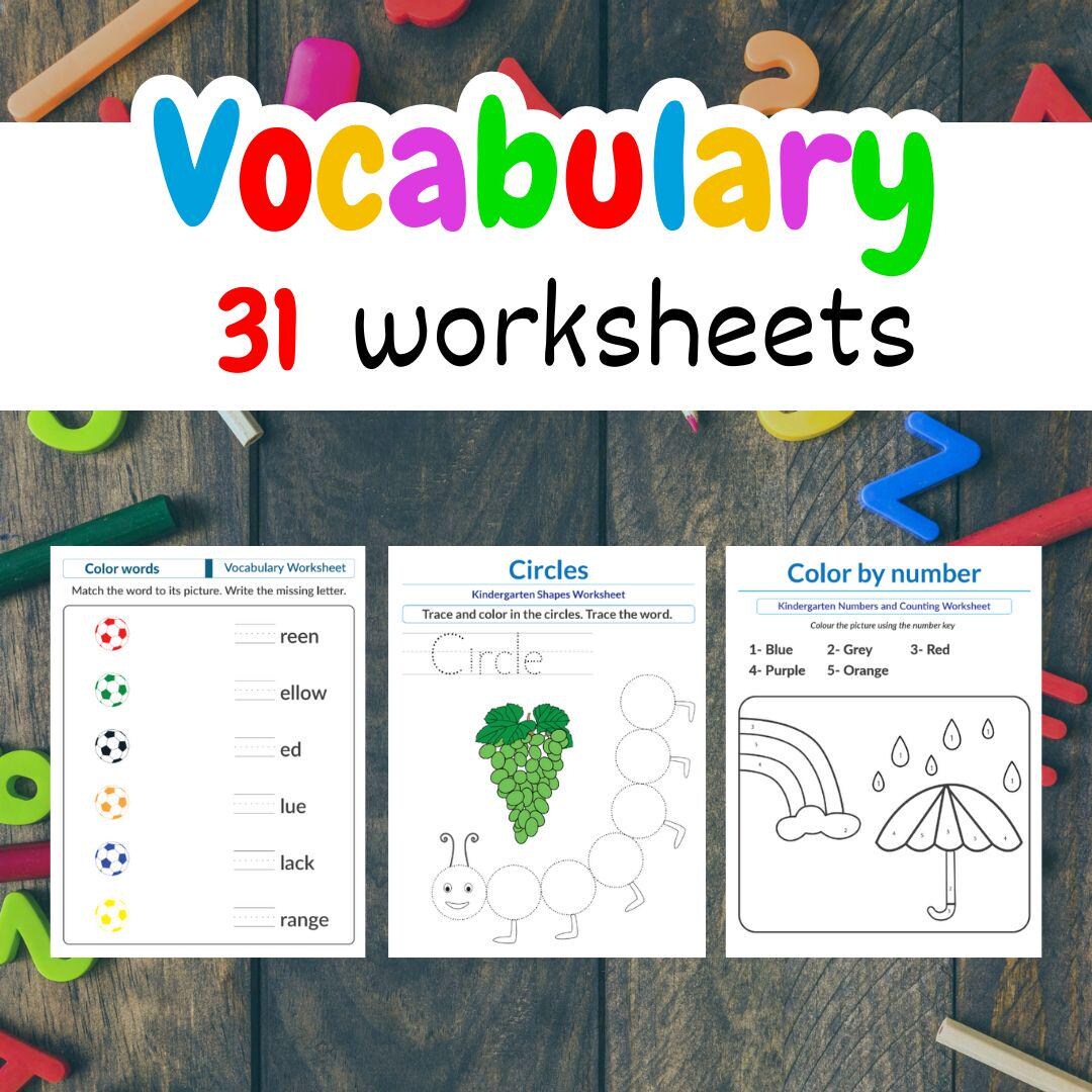 Vocabulary Worksheet for Children, Printable for Kids, Kids Activities ...