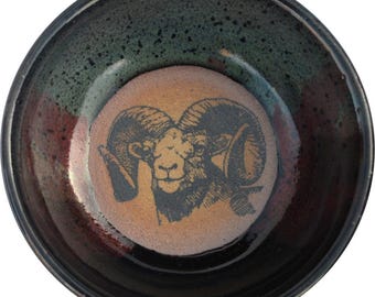 Big Horn Ceramic Salad Bowl  24 oz Handmade Stoneware Serving Bowl