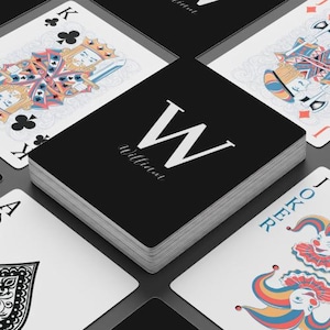 Kundenspezifische Spielkarten Groomsmen Geschenke Monogramm Spielkarten Oma Geschenk Personalisierte Pokerspielkarten Einzigartiges Vatertagsgeschenk