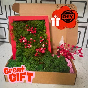 DIY Moss Wall Art Kit – Create Your Own Botanical Frame | Eco-Friendly Home Decor Craft| Relaxing Handmade Project | Gift for Her or Him