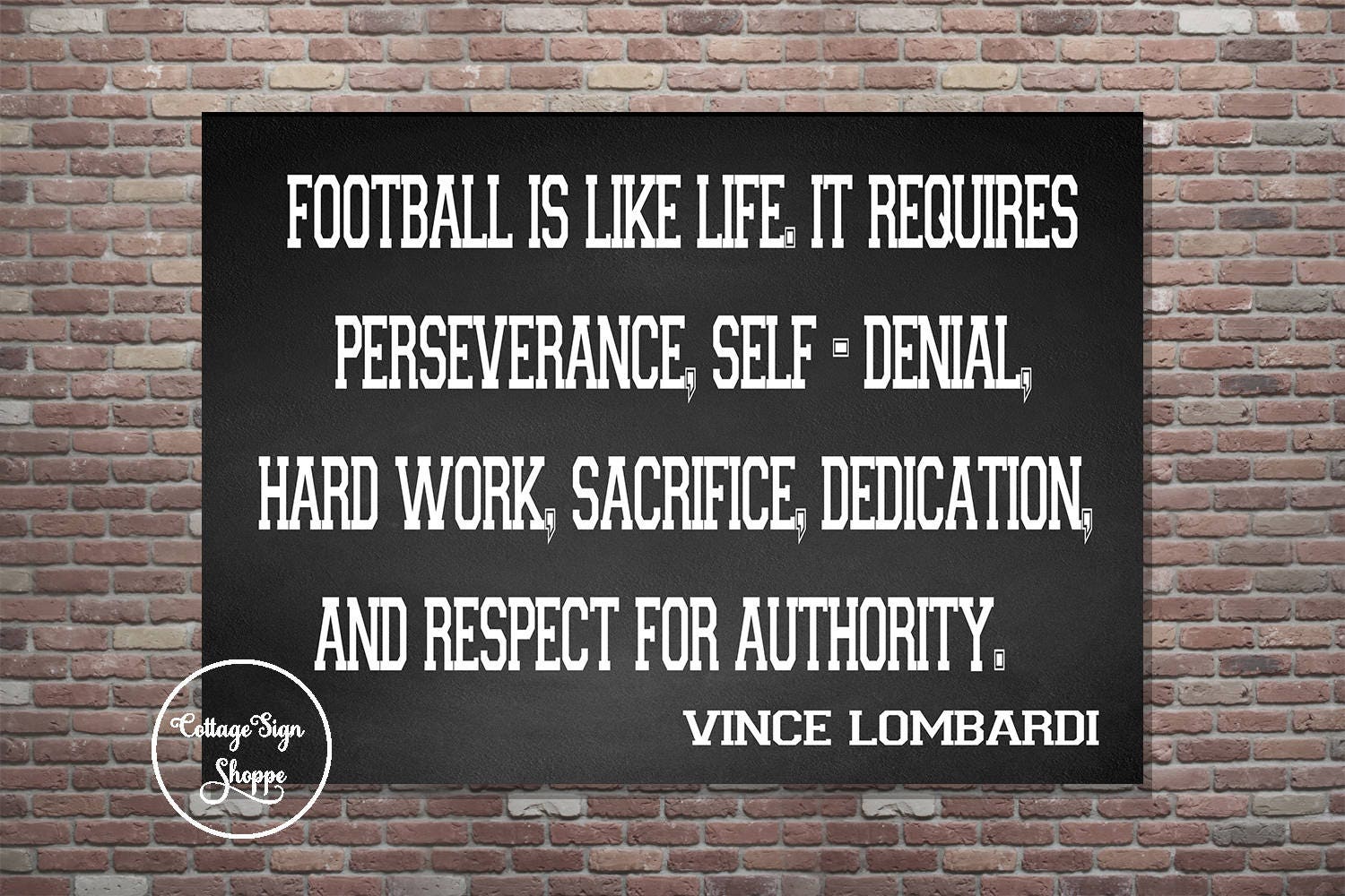 Football Is Like Life Vince Lombardi Quote Vince Lombardi Etsy