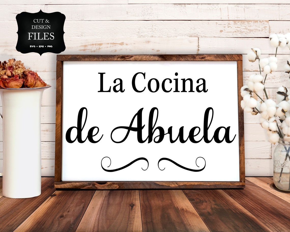 La Cocina de Abuela La Cocina Wall Art SVG PNG EPS Files | Etsy