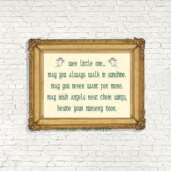 Irish Nursery Blessing Irish Nursery Decor Irish Etsy