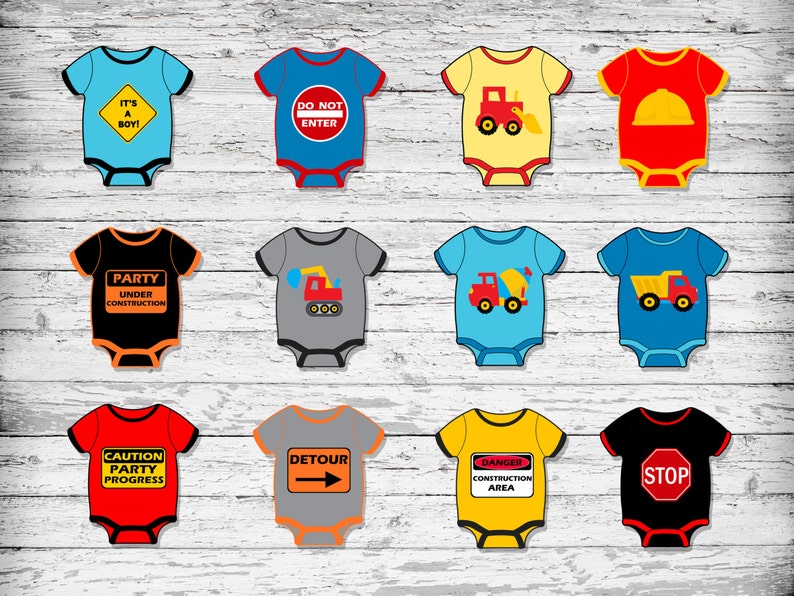 Construction Cupcake Toppersconstruction Baby Shower INSTANT Etsy