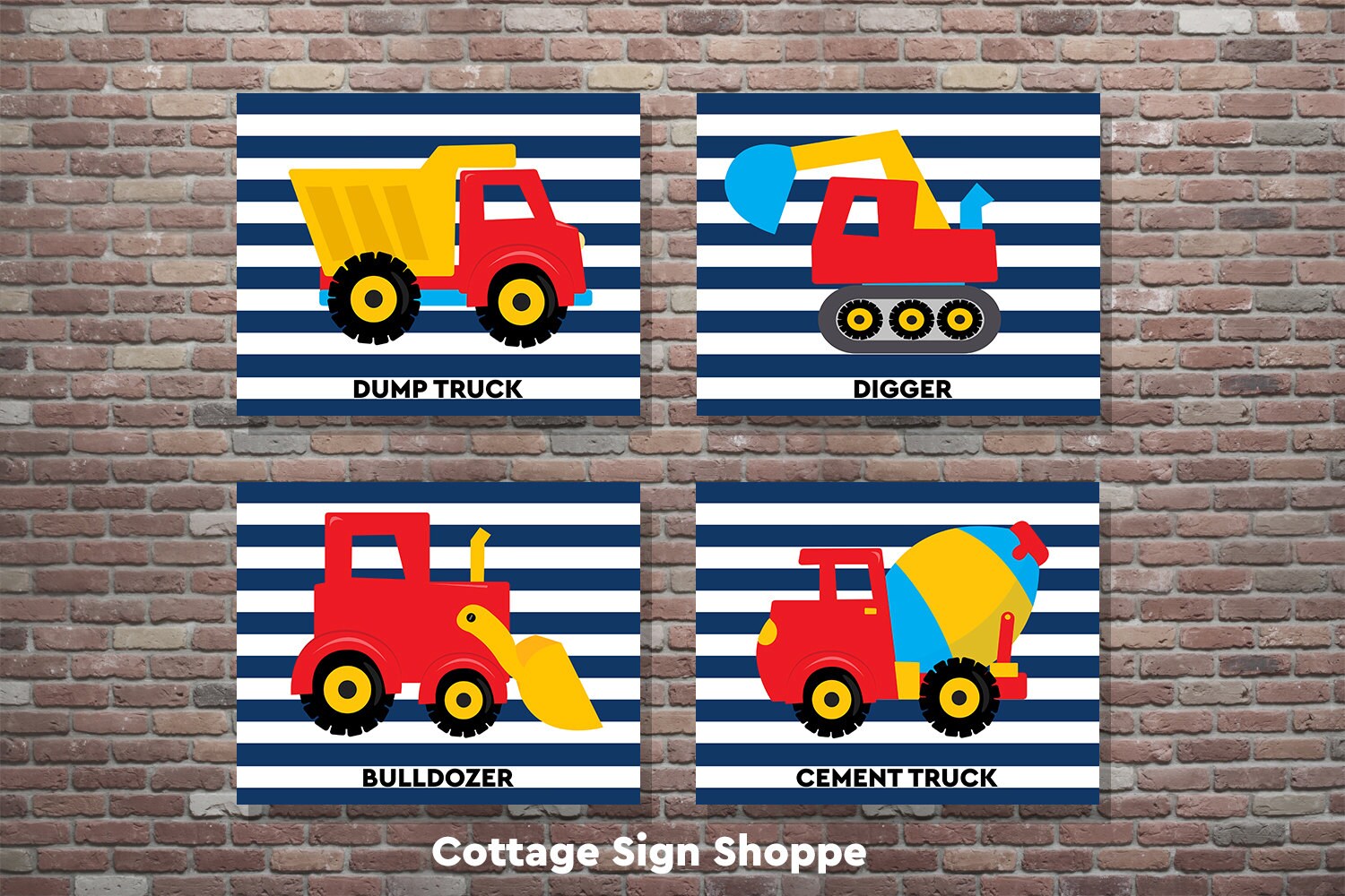 Construction Wall Art Construction Nursery DIGITAL YOU | Etsy