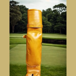 Genuine cowhide leather golf bag - pencil golf bag - top handle carry golf bag - sunday golf bag - gift for golfers - gift for him.