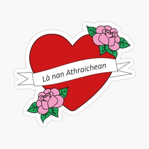 Vaderdag | Là nan Athraichean Scottish Gaelic (Gàidhlig) Stickers zonder luchtbellen