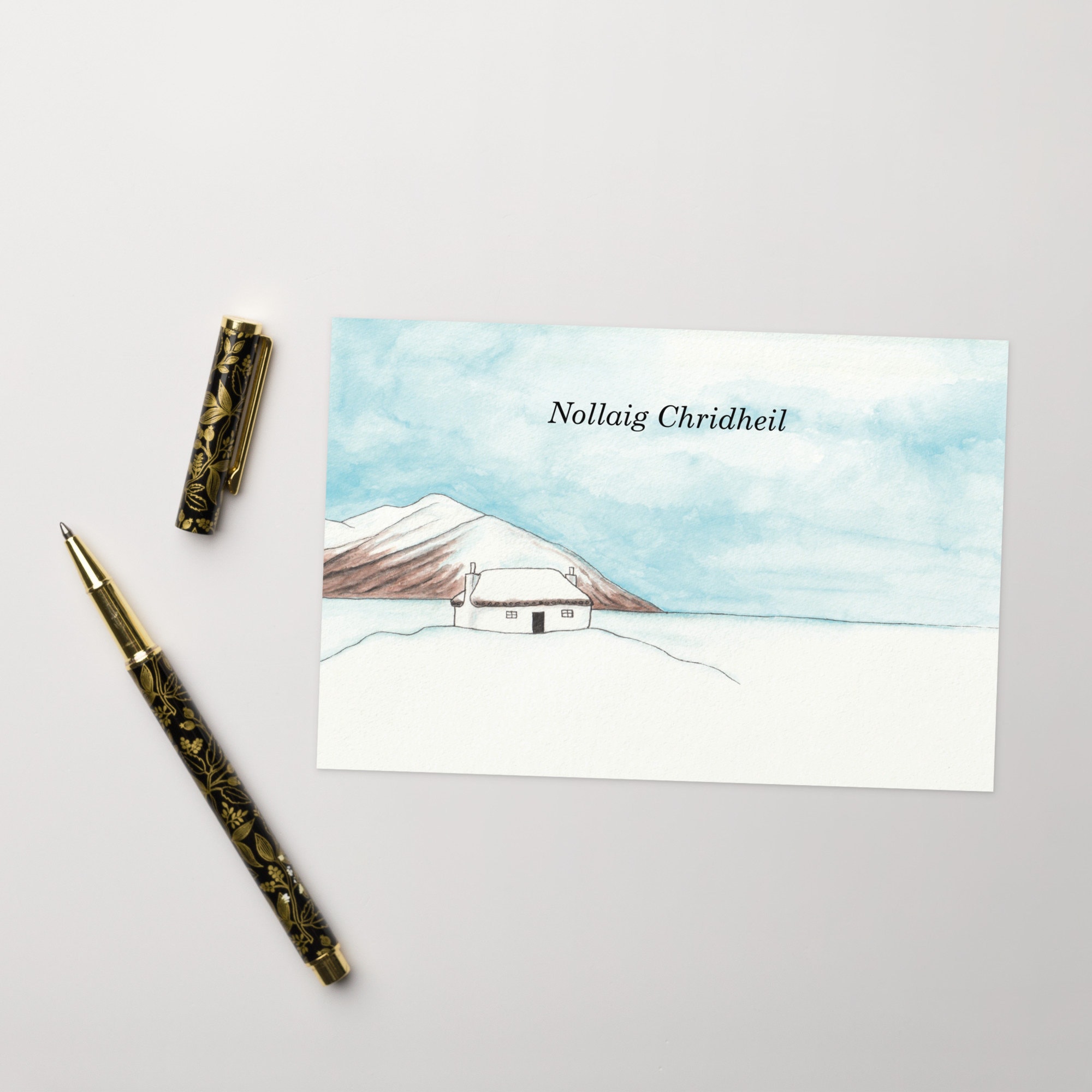 Nollaig Chridheil / Merry Christmas Scottish Gaelic Translatio Greeting  Card Blank Insde - Etsy Israel, image size:2000x2000