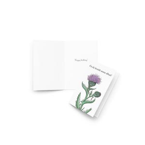 feliz aniversário! | co-là breith sona dhut! (gaélico escocês) com aquarela cardo Cartão de felicitações