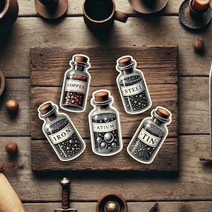MISTBORN - Metal Vials Bundle - Vinyl Sticker