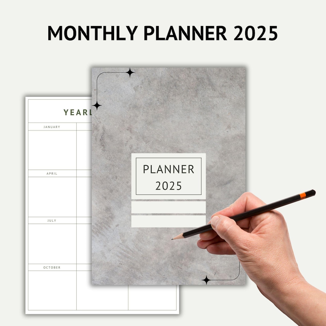 2025 Monthly Planner Printable AND Editable | Self-care, Work & Habit ...