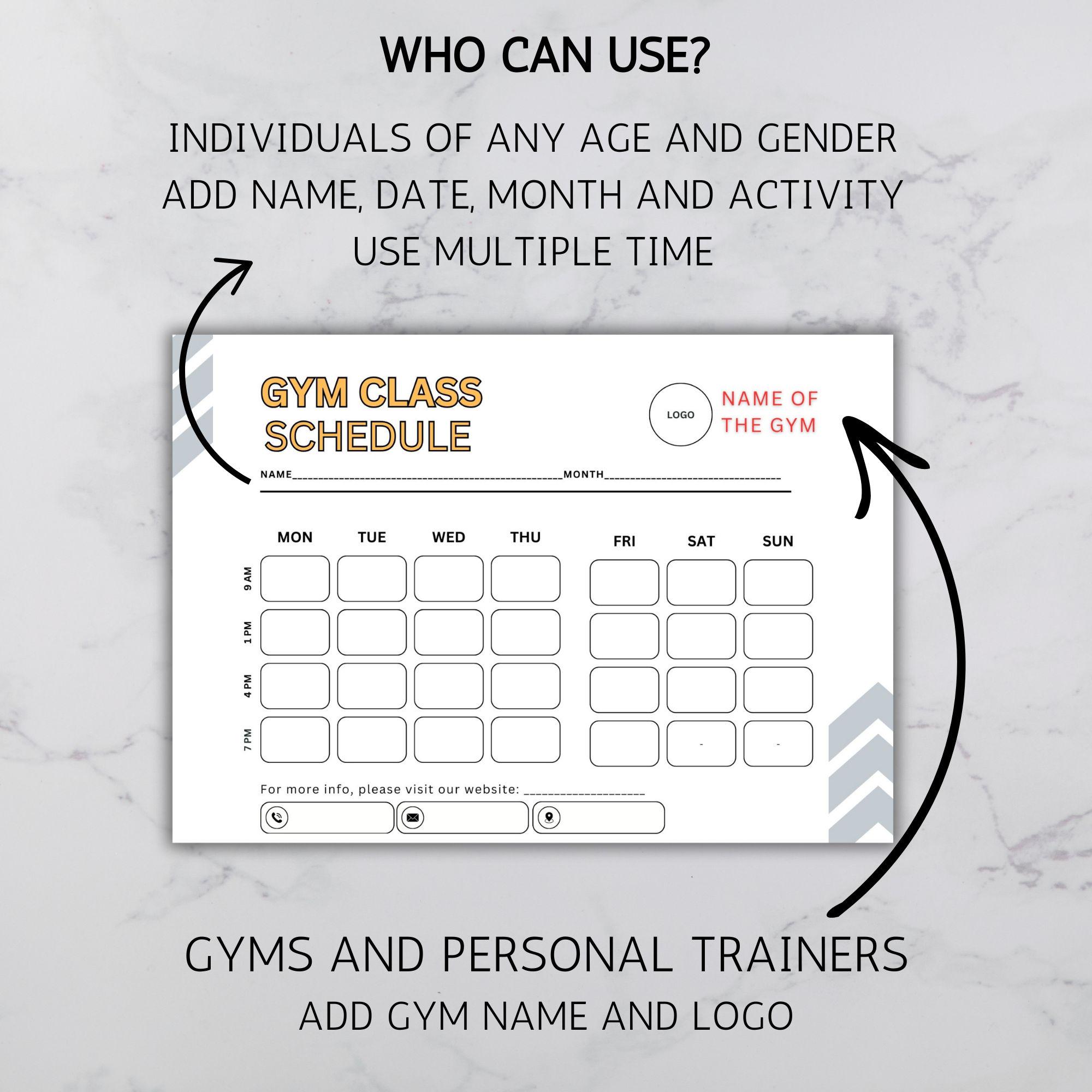 Editable Gym Class Schedule Template 4 Sizes 2 Designs Each editable-gym-class-schedule-template-4-sizes-2-designs-each