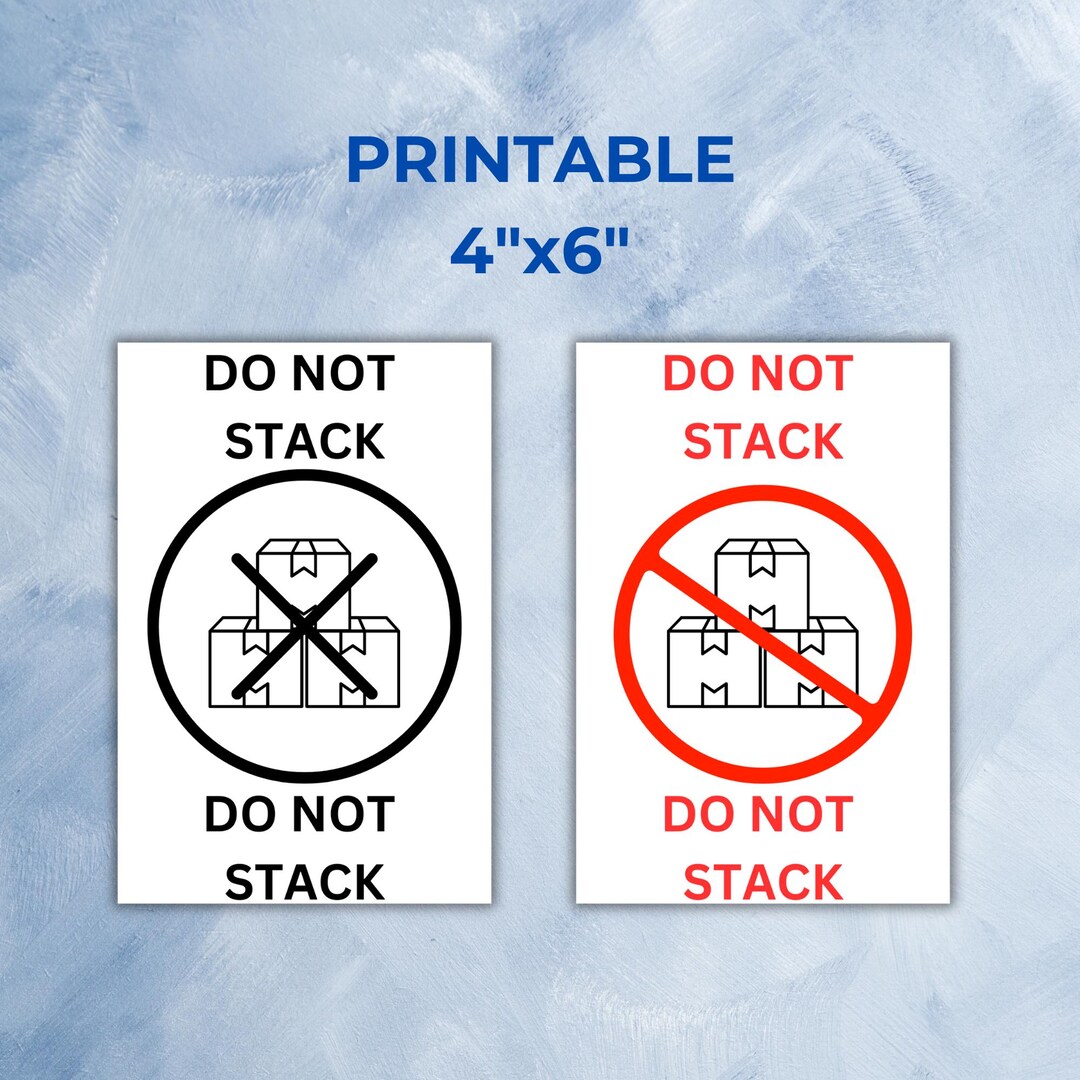 Do Not Stack 4 Label Vector Do Not Stack 4