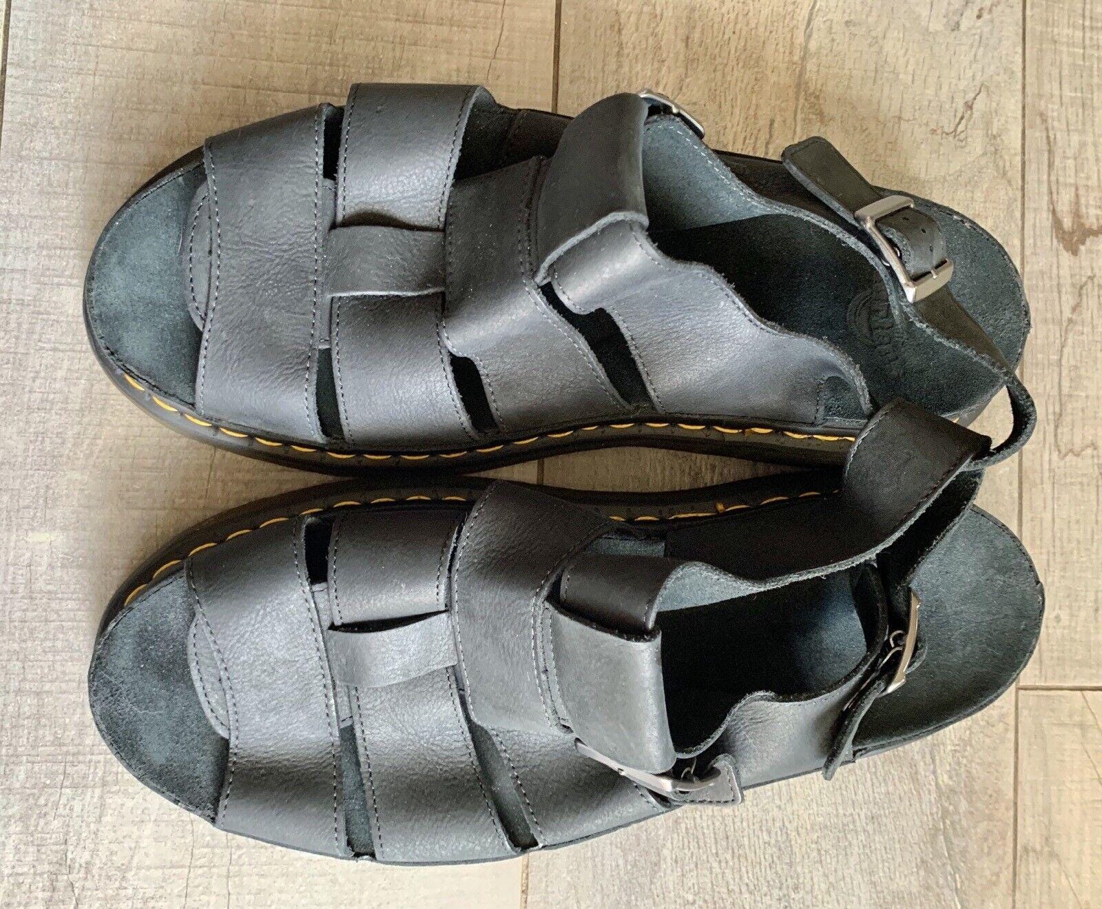 Vintage Dr. Martens Black Leather Fisherman Sandals​ Size 9 Made In ENGLAND Vintage Doc Martens Fisherman Sandals MIE (Made in... | Depop main image 2