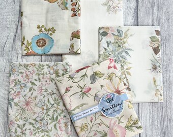 Vintage Fabric Gift Set-Gift Idea-Country Diary Edwardian Lady-Vintage Fabric-Fat Quarter Bundle-Vintage Sheets-Nature Lover-Garden Flowers