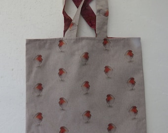 Robin Shopping Tote Bag - Fully Lined
