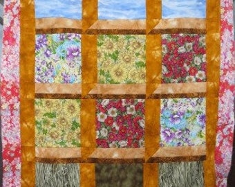 Attic Windows Quilt Pattern Digital - Easy to Make - Choose Your Own View  From the Attic Window Through Fabric Selection