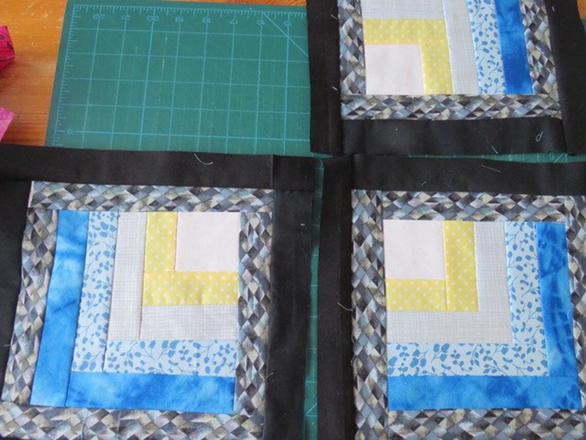Log Cabin Tunnels on Point Quilt Pattern Digital 70 Etsy