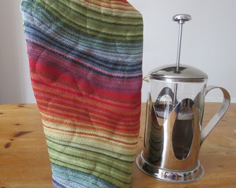 Rainbow Cafetiere Cosy - Keep Your Coffee Warm As It Brews