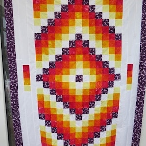 Trip Around the World Quilt Pattern Digital - See How to Make This Traditional Quilt Pattern - Plenty of Photos - 52&quot; by 72&quot; - Double Bed