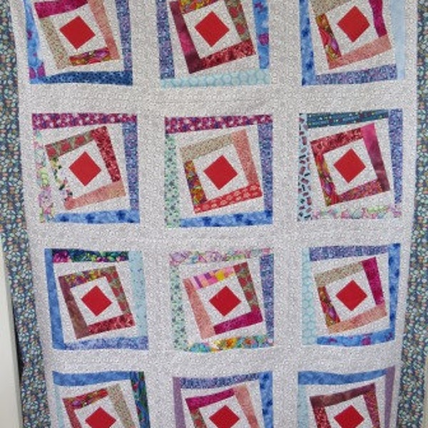 Log Cabin Quilt Etsy