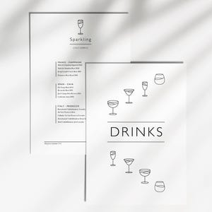 Lista de bebidas personalizable, Menú de bar, Menú de eventos, Carta de bebidas, Carta para Cervezas, Lista de birras para restaurante o bar